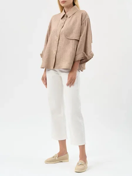 Рубашка Panicale Cashmere бежевая