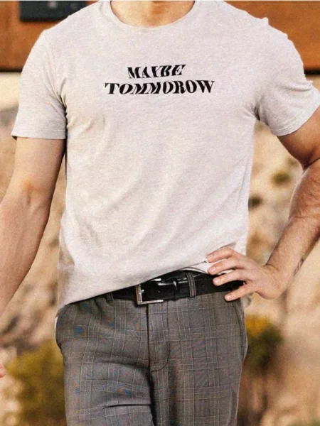 Sinsay Koszulka z napisem szary