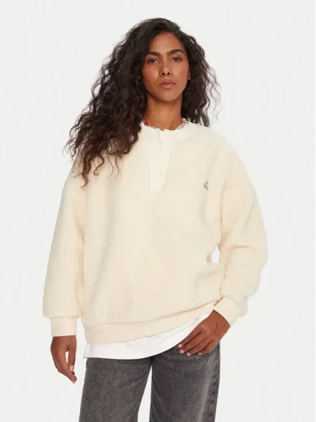 Quiksilver Polár kabát Barranco Ekru Boxy Fit