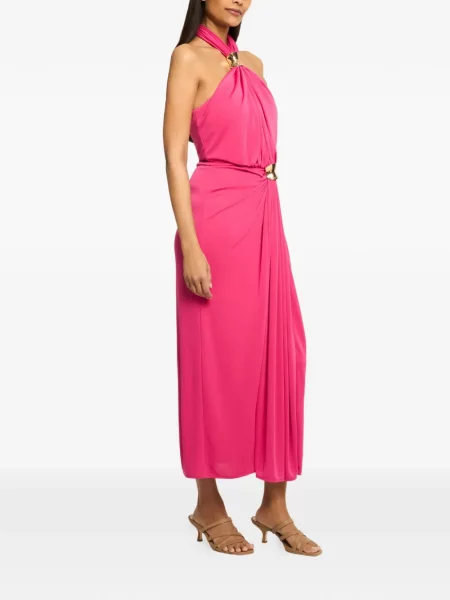 Rochie Cinq A Sept cu gât halter roz