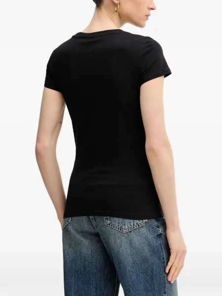Tricou Armani Exchange cu autograf negru