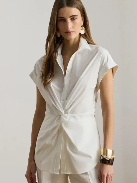 Lauren Ralph Lauren košulja ženska od pamuka bijela
