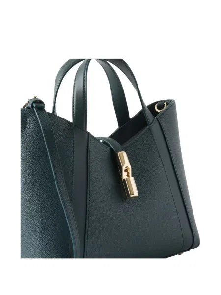 Geantă shopper Furla din piele verde