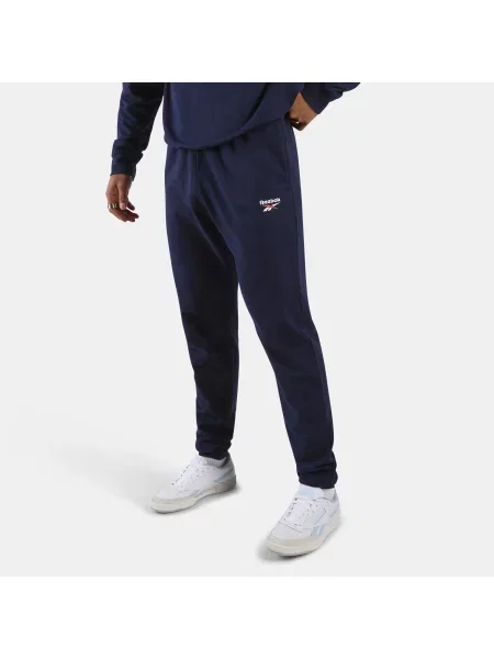Reebok spodnie dresowe ID Small Logo French Terry Jogger male Vector Navy Size: XS granatowe