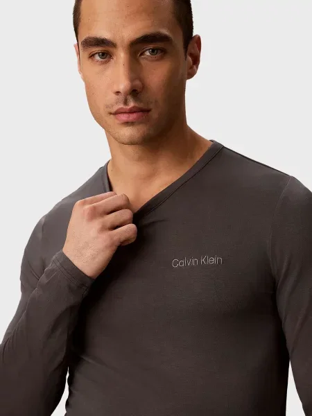 Лляна піжама Calvin Klein сіра