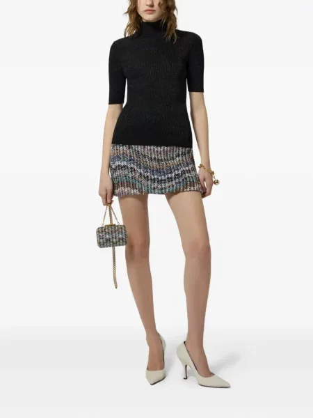 Fustă Missoni cu paiete tricotate negru
