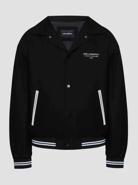 Вовняна куртка Karl Lagerfeld чорна