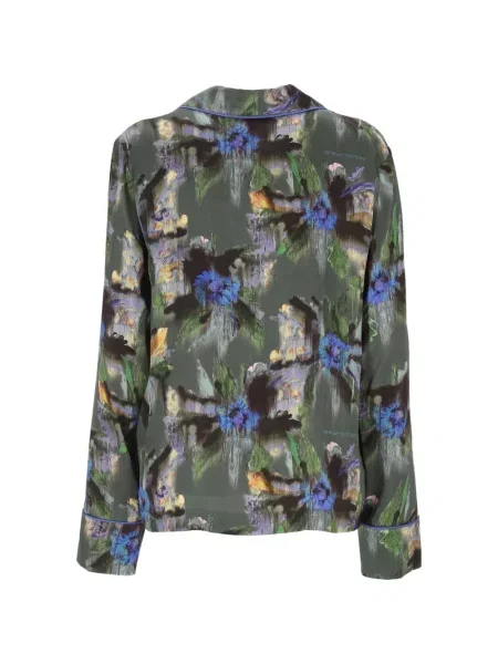 Cămașă Off-white cu model floral cu imagine alb