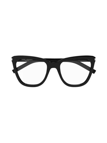 Lniane okulary przeciwsłoneczne Saint Laurent czarne