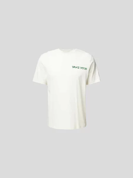 T-shirt z nadrukiem z logo Wood Wood