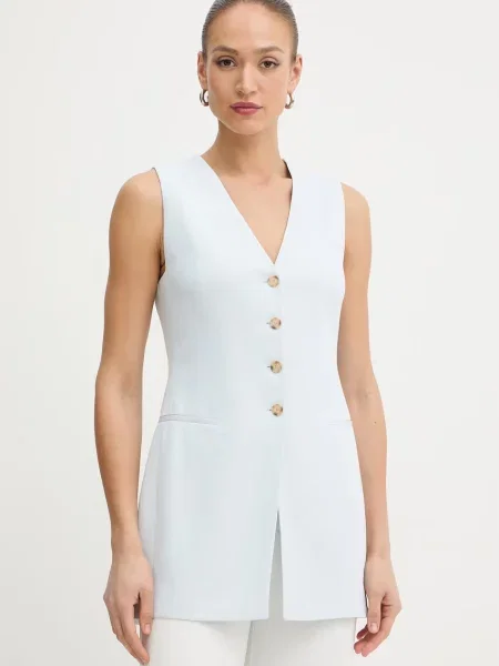 BOSS kamizelka jednorzędowa z Julinial niebieska