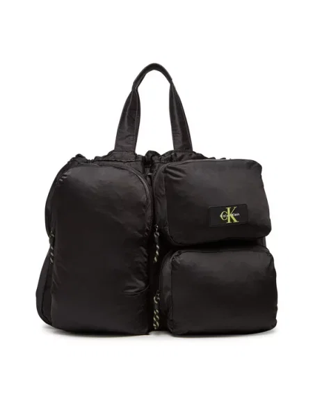 Τσάντα Σαββατοκύριακου Calvin Klein Tech Utility Tote μαύρο