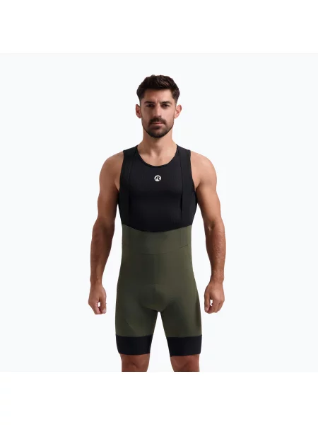 Rogelli Signature Bib Short мъжки къси панталони за колоездене зелен