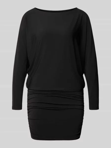 Krój regular fit sukienka casualowa z dekoltem w łódkę model ARIA' Only czarna