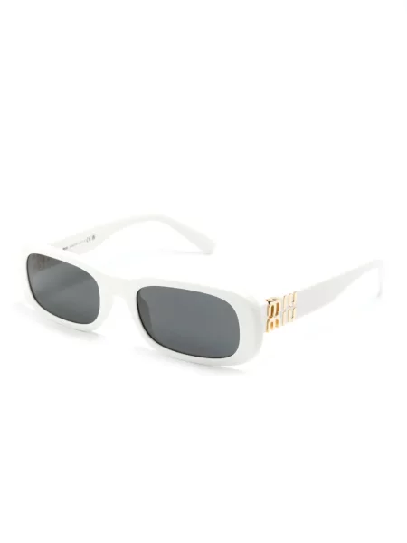 Saulės akiniai Miu Miu Eyewear balta