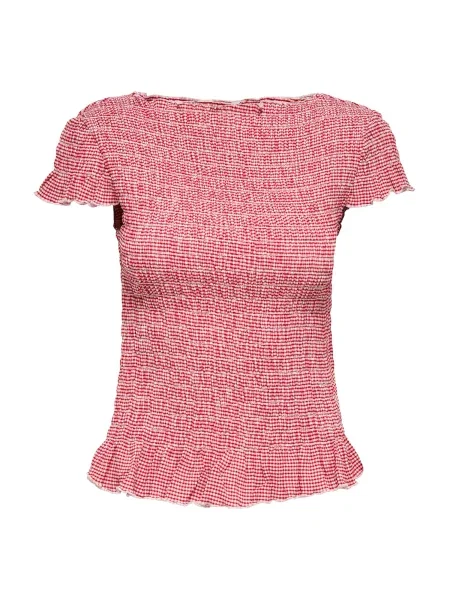 ONLY Tricou ONLCELLE roși aprins alb