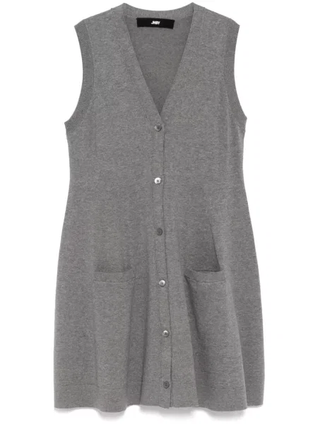 Gulerat rochie Jnby fără mâneci tricotate gri