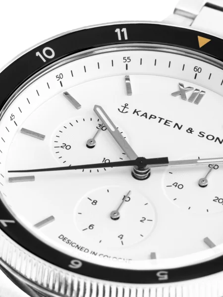 Kapten & Son Ceas analogic Rise argintiu alb