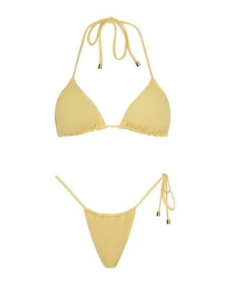 Acuarela Brand Bikiny Rio Triangle Bikini Set pastelovo žltá