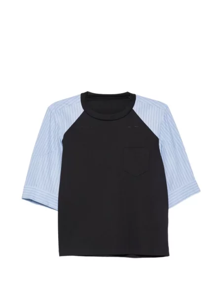 Tricou Sacai cu dungi albastru