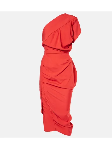 Midi obleka Vivienne Westwood z enim ramenom rdeča