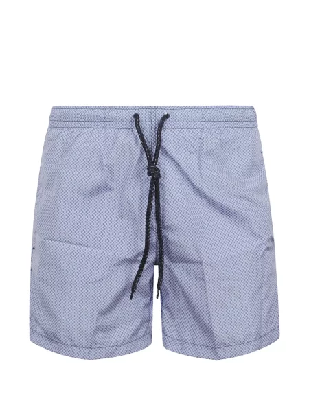 Slip de baie Drumohr cu imagine cu imprimeu geometric albastru