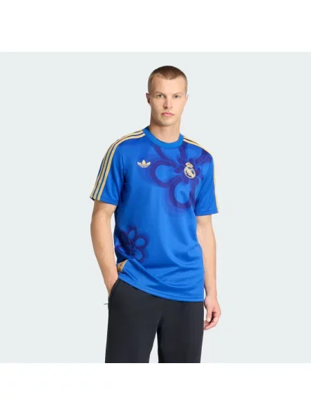 Koszulka Adidas z dżerseju niebieska