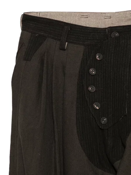 Pantaloni Ziggy Chen cu model herringbone negru