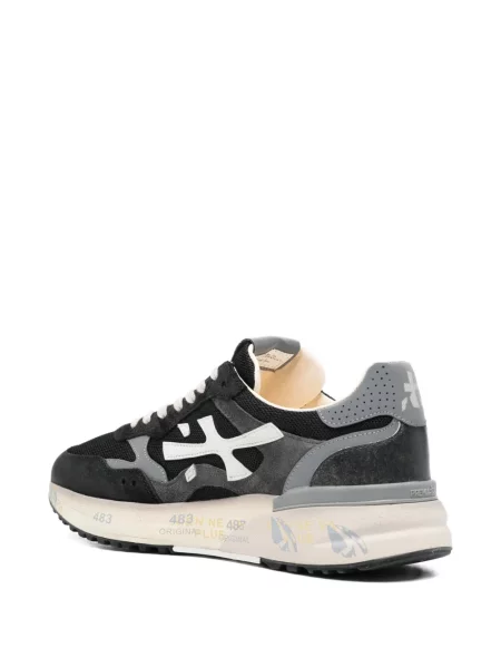 Sneakerși Premiata cu aplicații negru