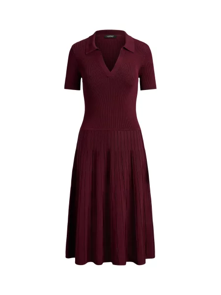 Lauren Ralph Lauren Rochie tricotat roşu închis