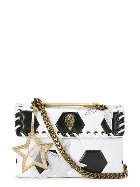 Kurt Geiger London crossbody torbica usnjena KENSINGTON bela