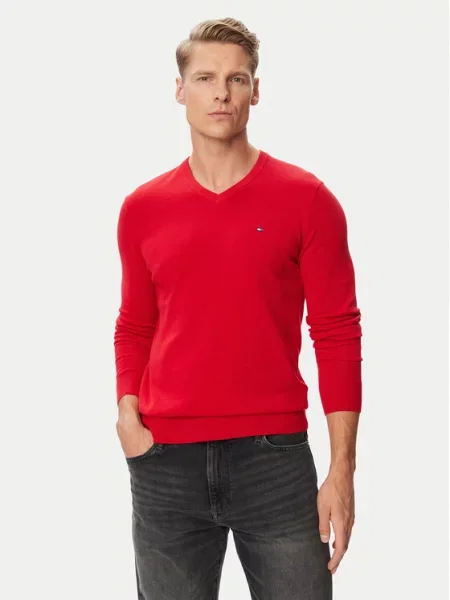 Tommy Hilfiger Sweter Essential czerwony