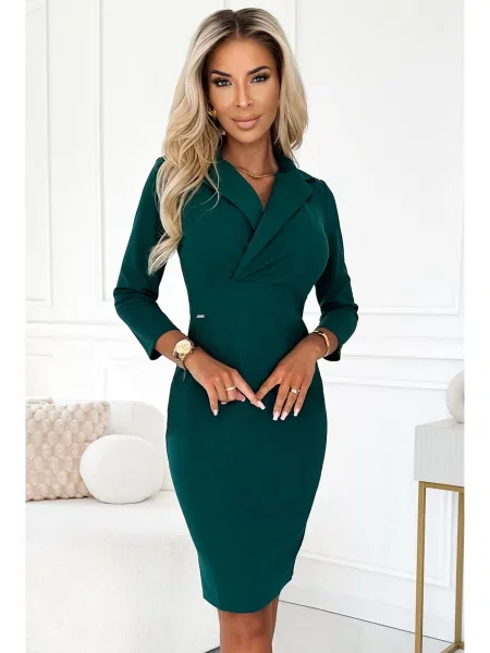 Elegantné šaty Numoco zelená