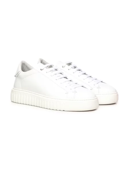 Sneakersy Giuliano Galiano z napisami skórzane białe
