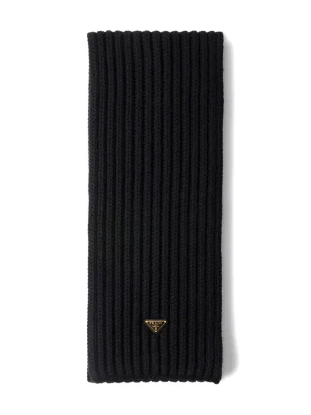 Fular Prada tricotate negru