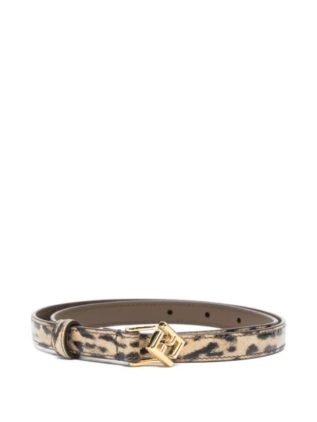 Curea Fendi din piele cu imagine cu model leopard