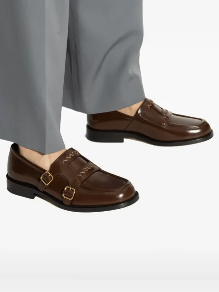 Pantofi Marni cu broderie maro