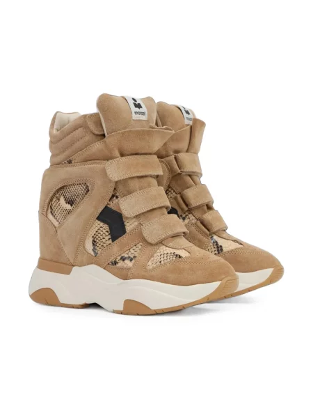 Sneakersy Isabel Marant skórzane brązowe
