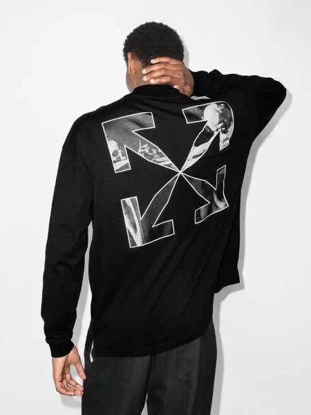 Dlouhé tričko Off-white bílé