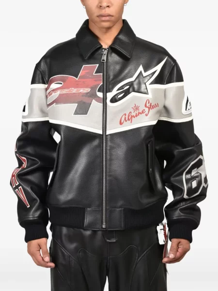Geanta de piele Alpinestars cu imagine negru