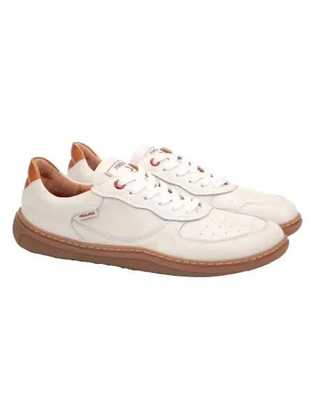 Sneakersy Pikolinos sznurowane skórzane białe