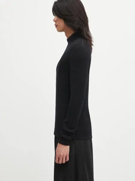 Visvim pulover de lână SOLAR WAFFLE SKIVVY negru