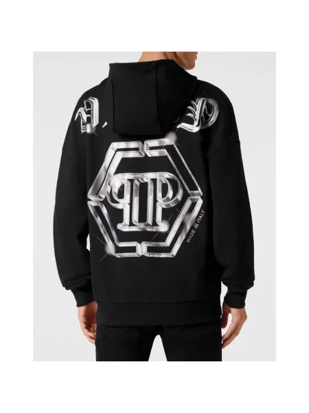 Bluza z kapturem Philipp Plein z kapturem czarna
