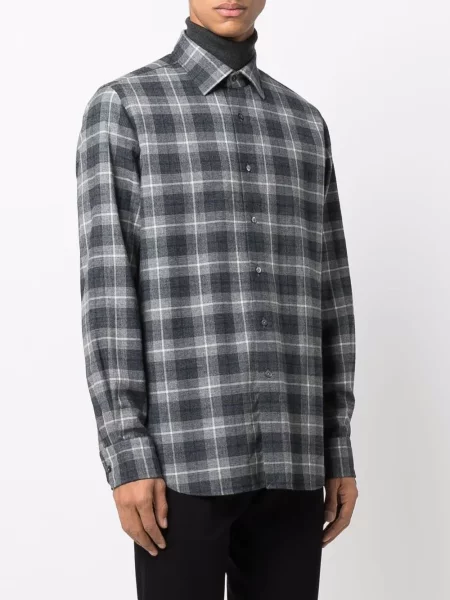 Kostkovaná košile Xacus s potiskem