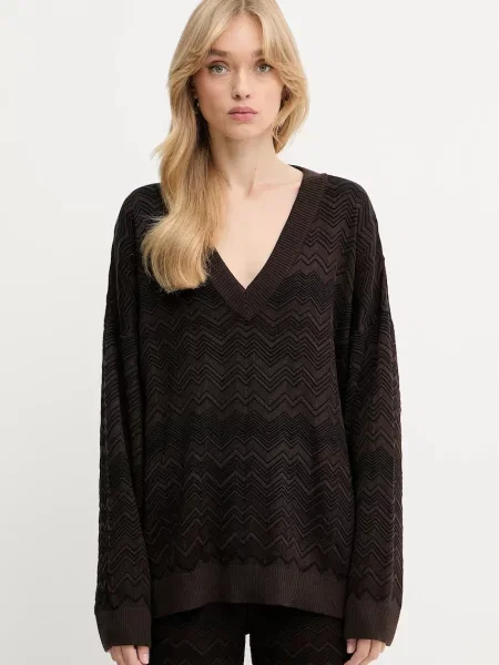 Pulover z volno Missoni rjava