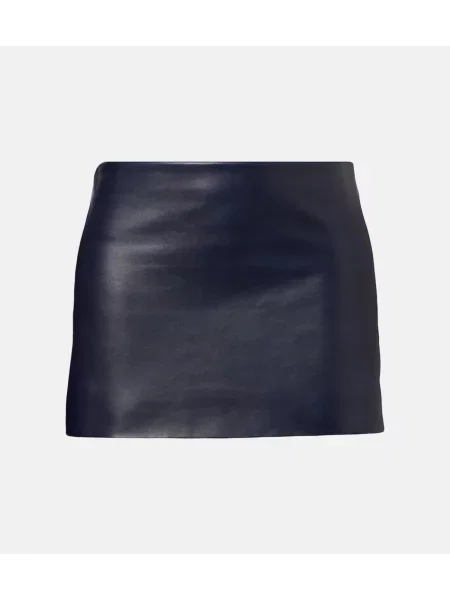 Fustă din piele Khaite albastru