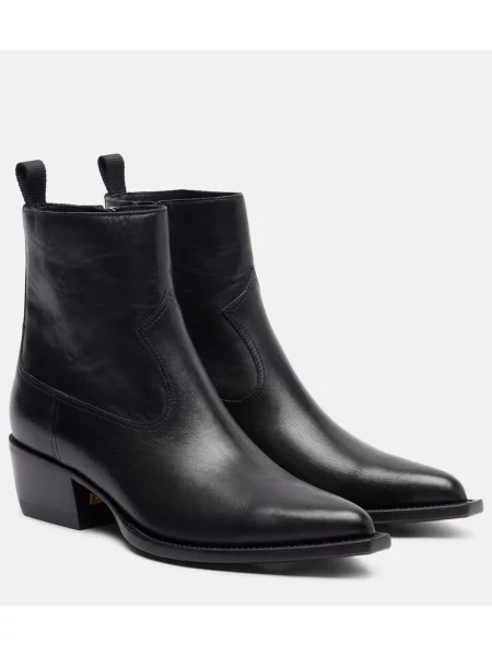 Cizme scurte Golden Goose din piele negru