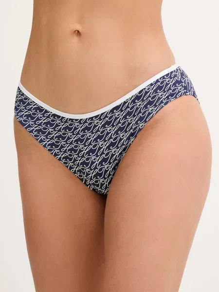 Figi bikini z nadrukiem z logo Tommy Hilfiger granatowy
