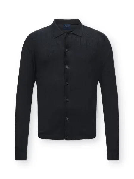 Abercrombie & Fitch Geacă tricotată negru