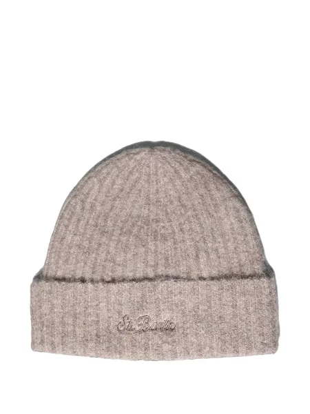 Căciulă Mc2 Saint Barth cu broderie din lână alpaca maro